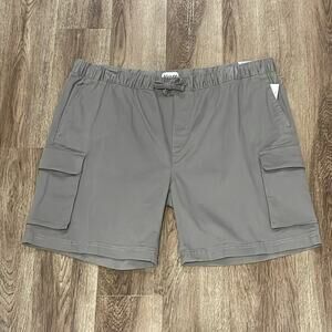 Abound Men’s Cargo Shorts Grey Steel Sz XL 2 Velcro Pockets 2 Front Side Pockets